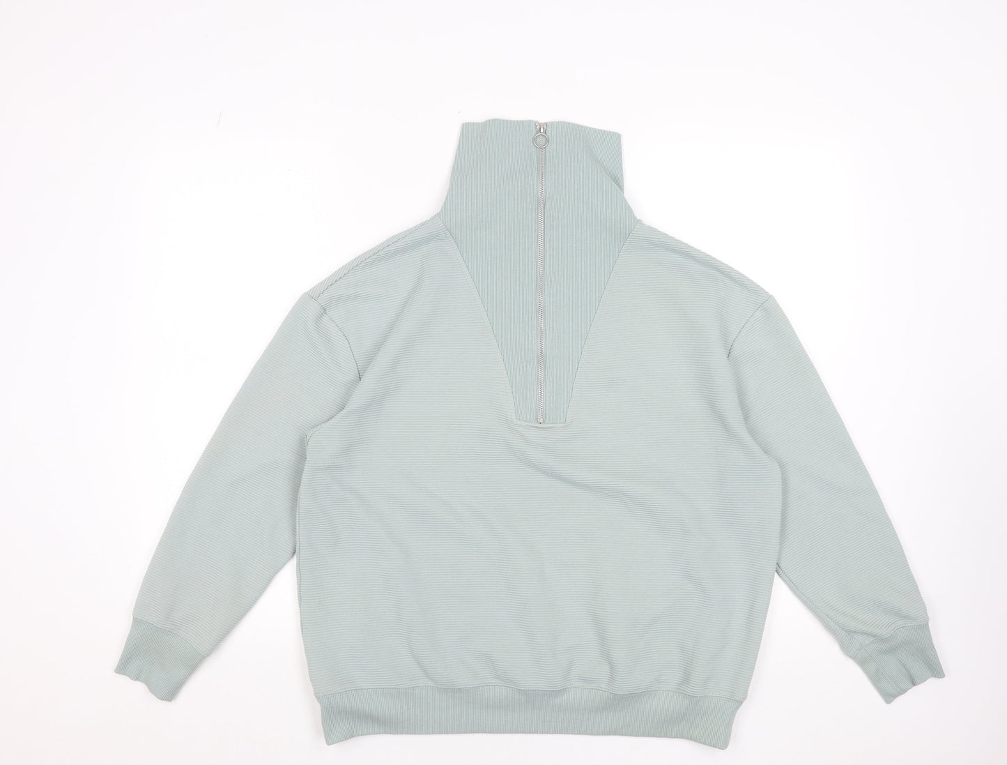 Anko Women’s Light Green 1/2 Zip High Neck Sweatshirt Size 12