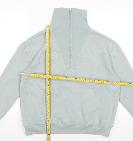 Anko Women’s Light Green 1/2 Zip High Neck Sweatshirt Size 12