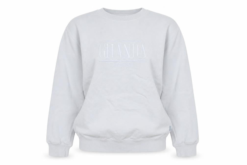Ghanda Women’s Light Blue Cotton Pullover Sweatshirt Size 10