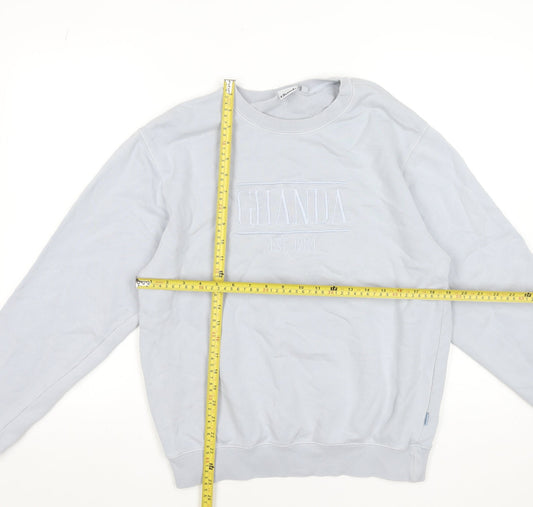 Ghanda Women’s Light Blue Cotton Pullover Sweatshirt Size 10