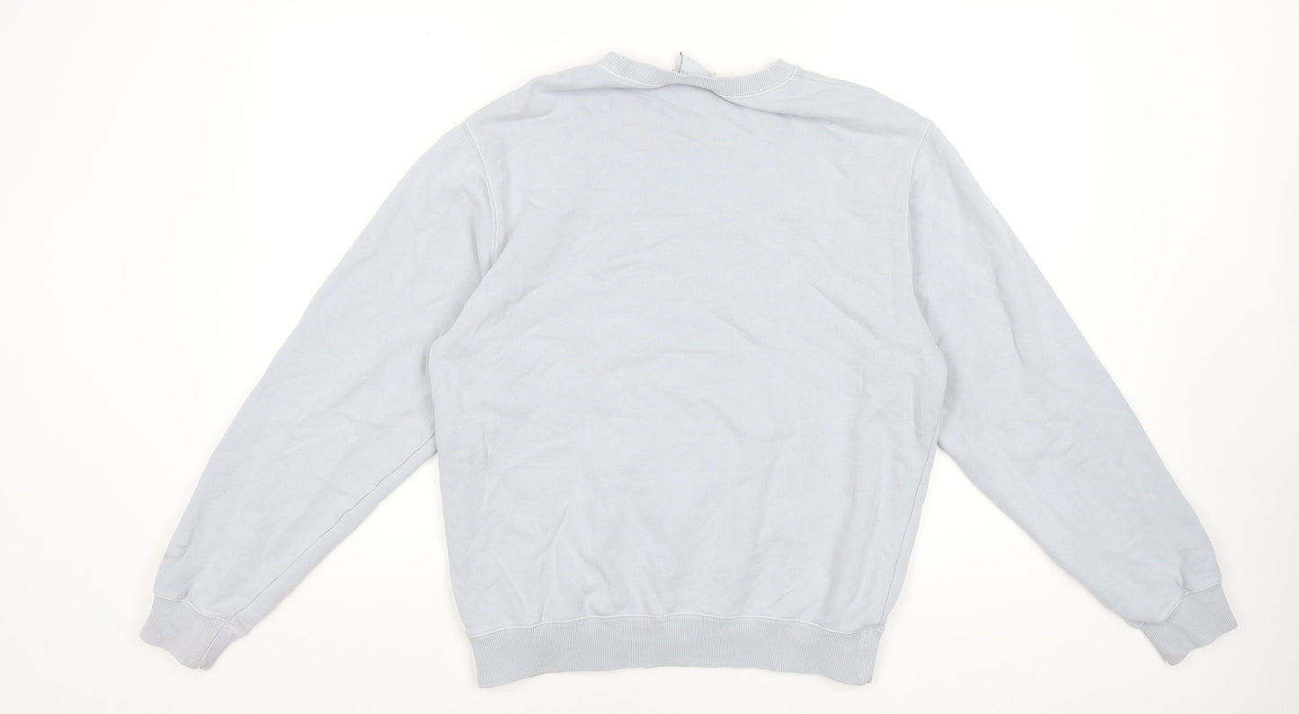 Ghanda Women’s Light Blue Cotton Pullover Sweatshirt Size 10