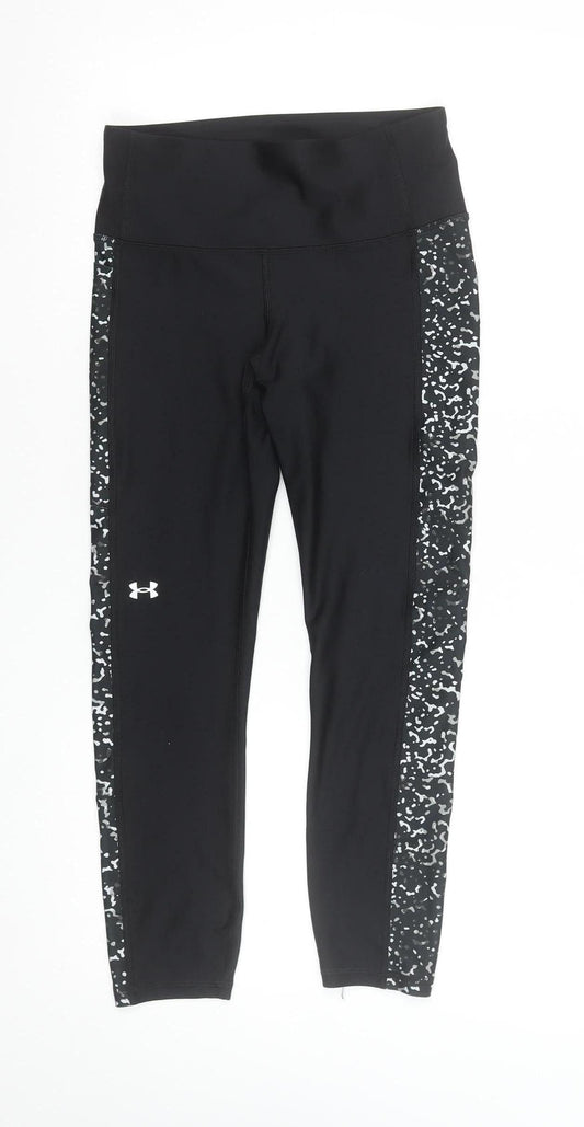 Under Armour Womens Black Patterned Leggings Small Compression Fit
