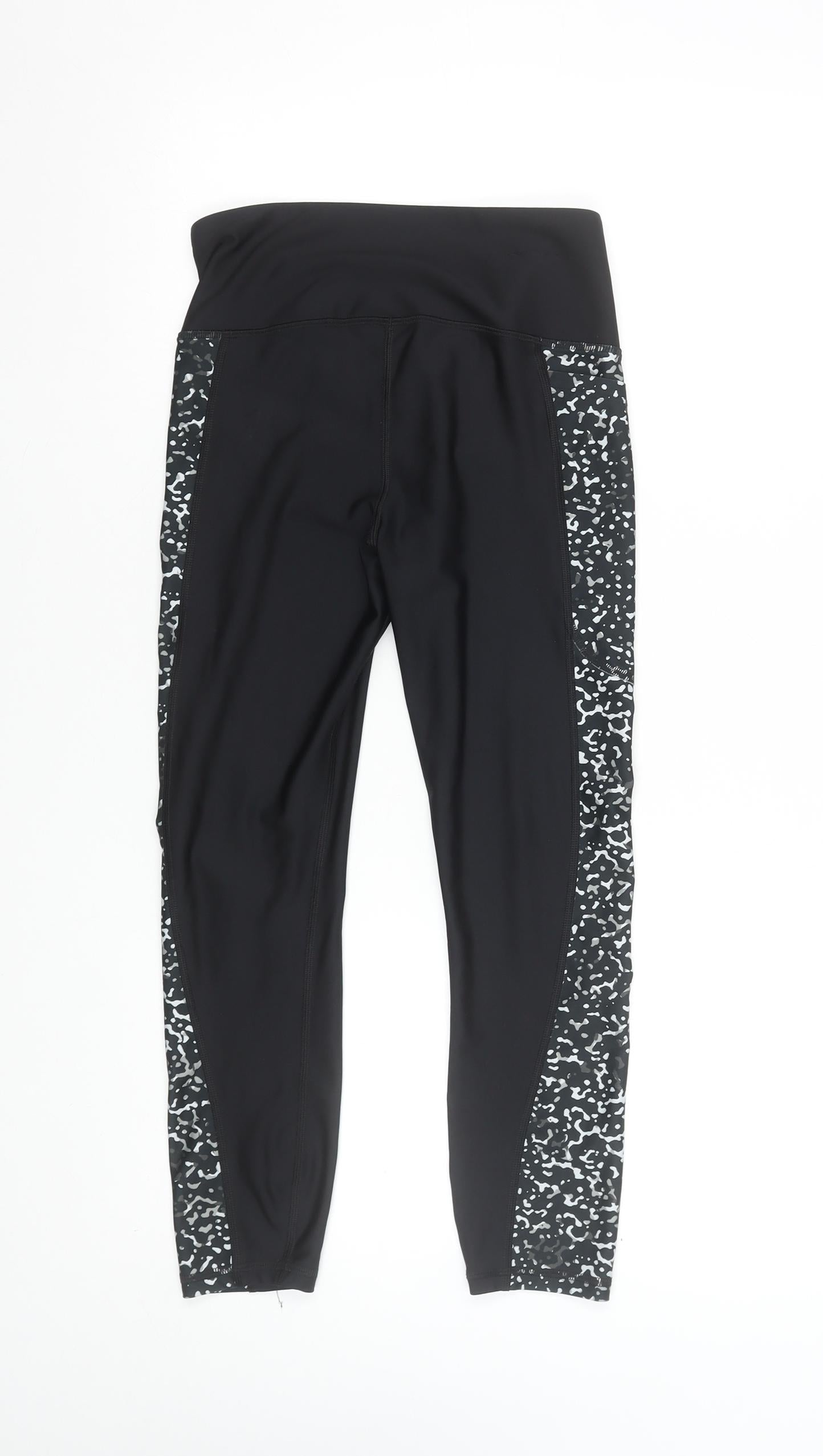 Under Armour Womens Black Patterned Leggings Small Compression Fit