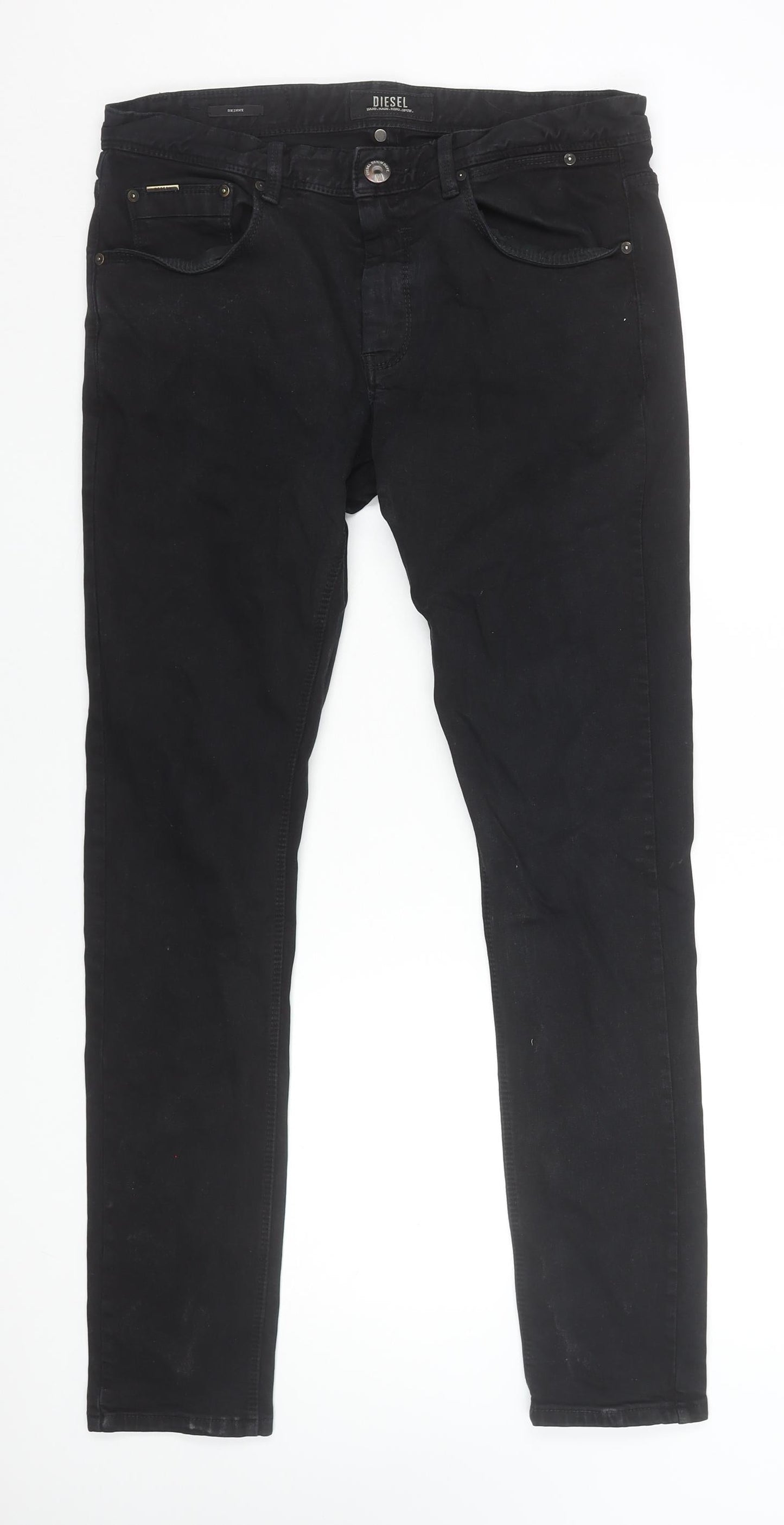 Diesel Mens Black Slim Skinny Jeans 34W 32L Stretch Denim