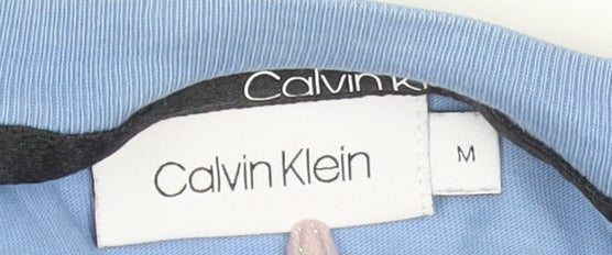 Calvin Klein Men's Blue Regular Fit Crew Neck Cotton T-Shirt M