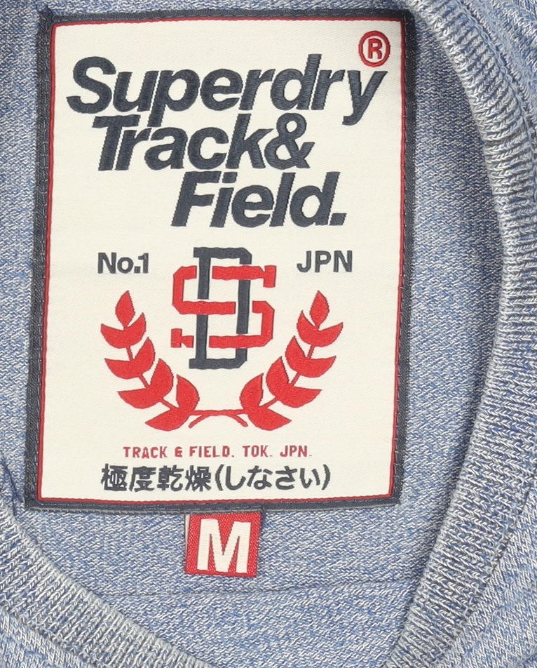 Superdry Track & Field Men's Blue Crew Neck Short Sleeve T-Shirt M