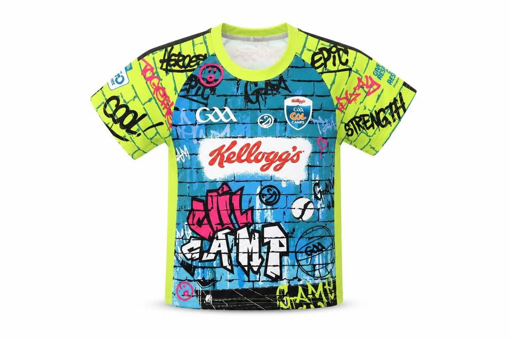 Front view of Azzurri boys’ multicoloured kellogg’s cool camp graphic sports t-shirt 2 years