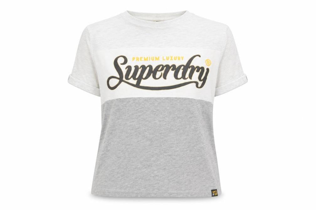 Womens UK Size 8 Superdry Grey Polyester Blend T-Shirt