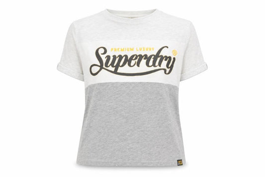 Womens UK Size 8 Superdry Grey Polyester Blend T-Shirt