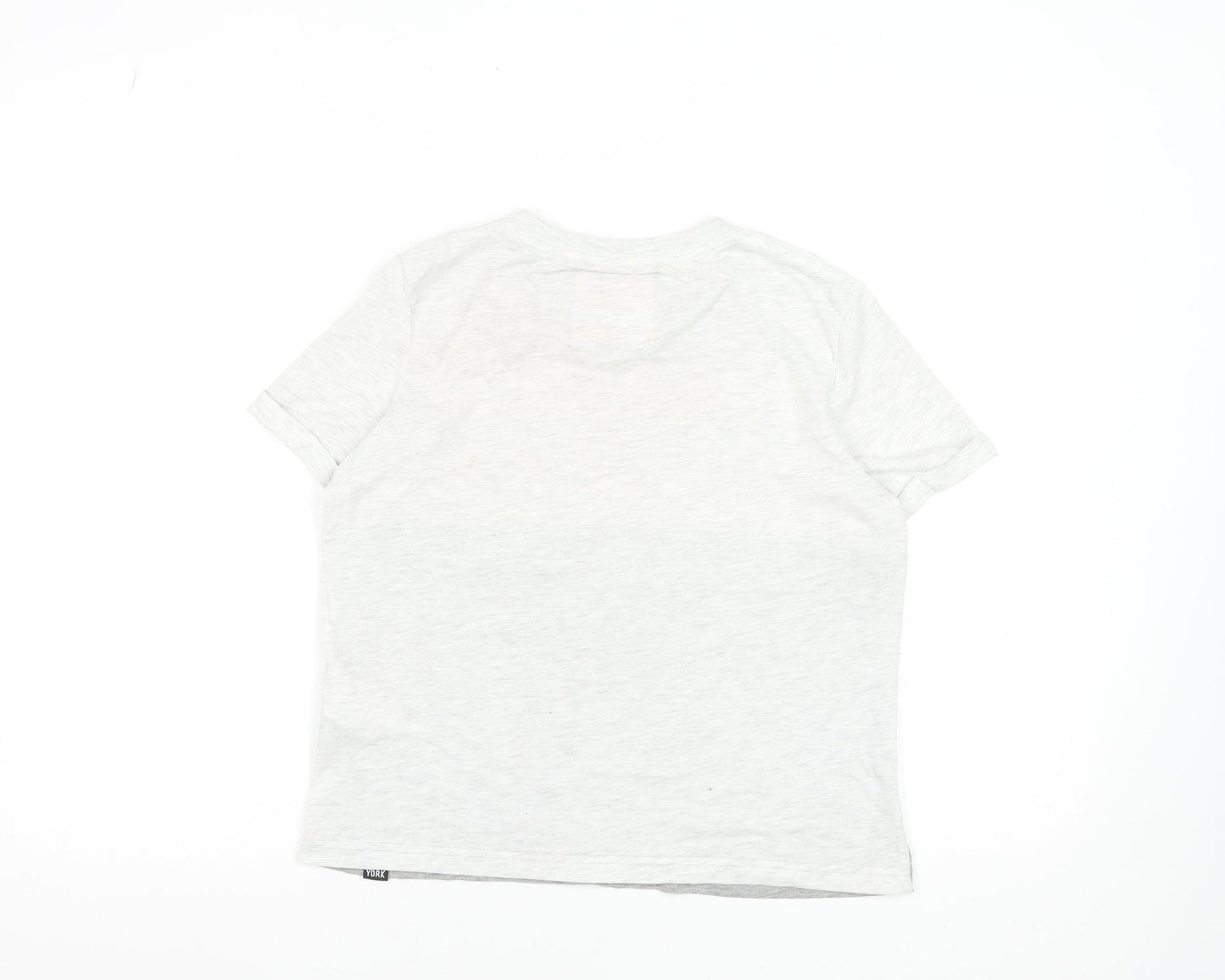 Superdry Women's Grey Colourblock Logo T-Shirt Size 8