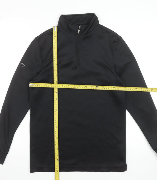 Kartel Womens Black 1/4 Zip Lightweight Softshell Sports Jacket Size S