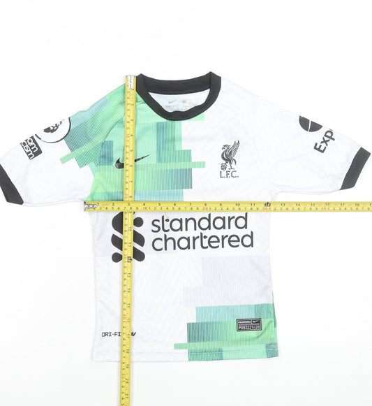 Nike Boys White Liverpool FC M. Salah 6 Years Football Jersey Shirt