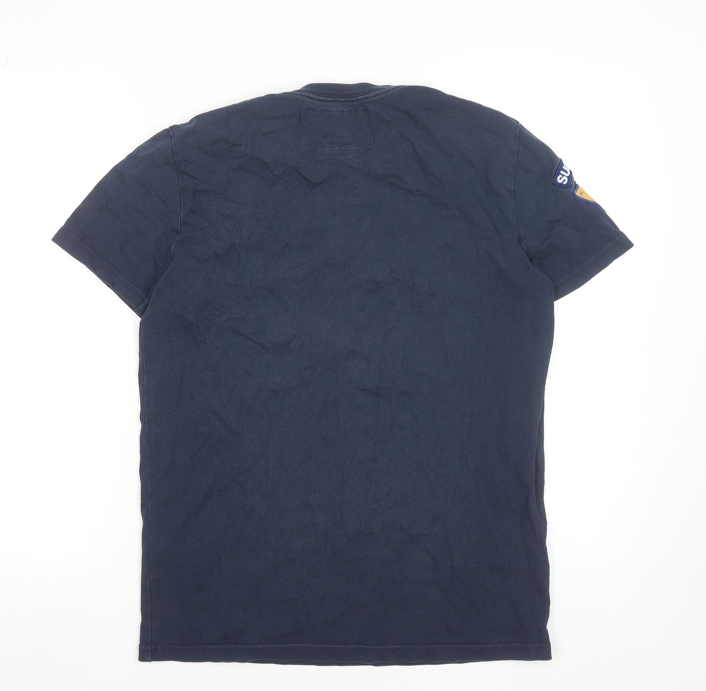 Superdry Men's Navy College Graphic T-Shirt Medium Cotton