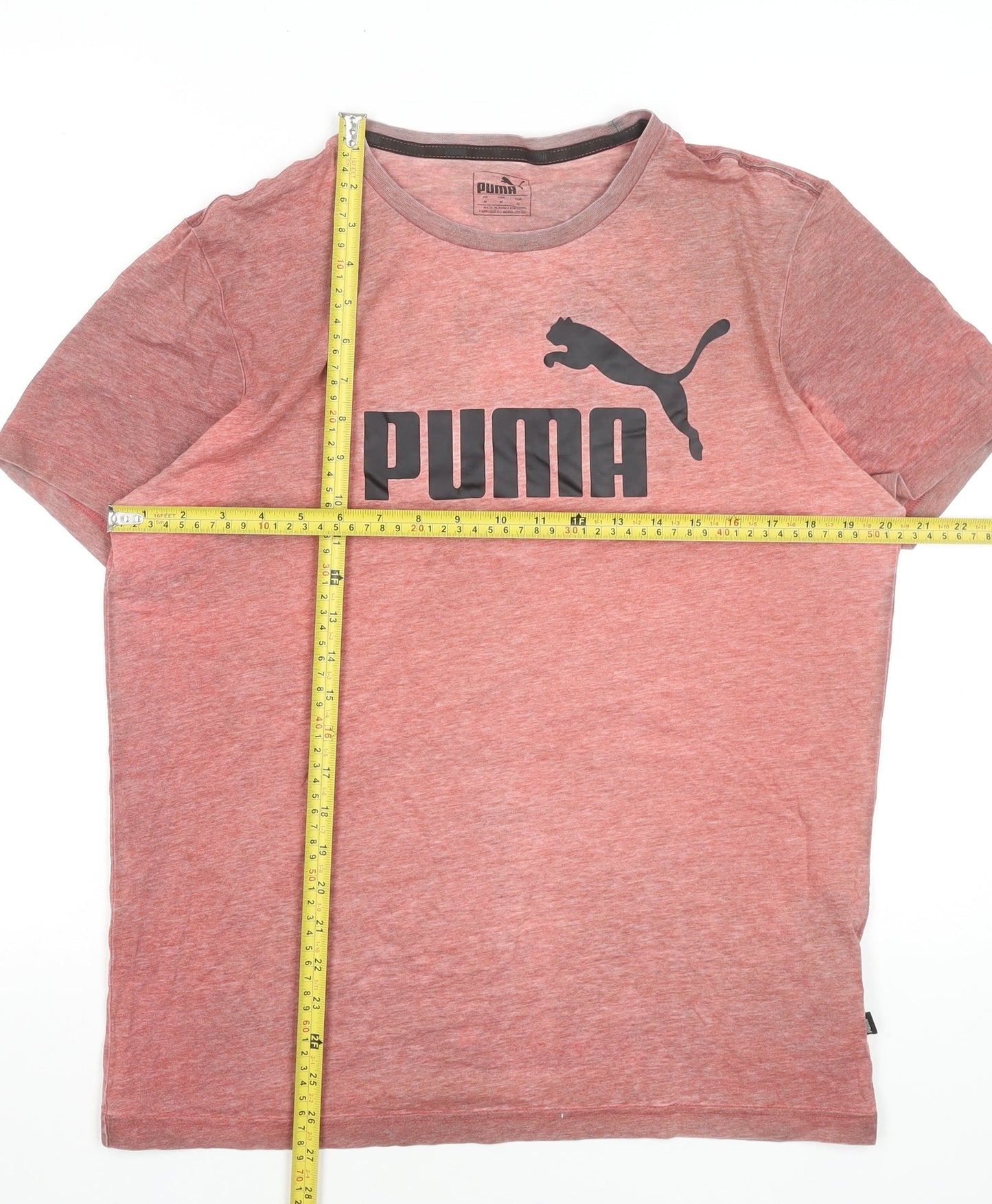 Mens UK Size M PUMA Red  Cotton Blend T-Shirt