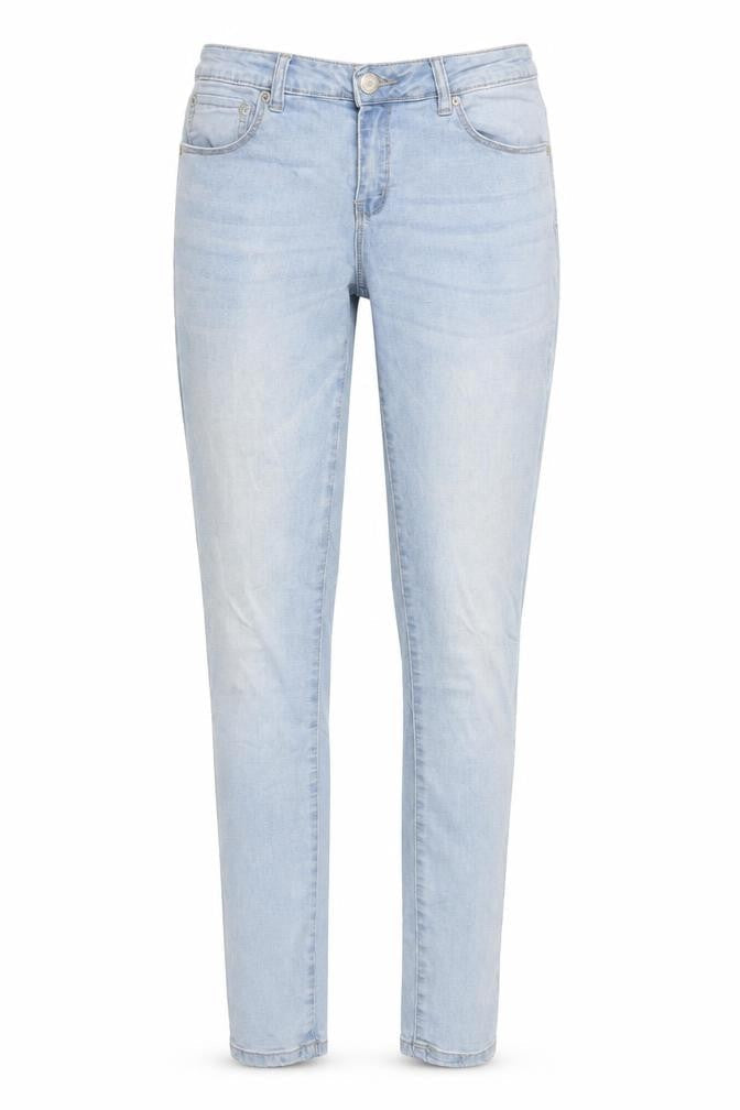 Front view of Denim Co. Women's Blue Skinny Jeans, size 10, Regular Fit Stretch Denim