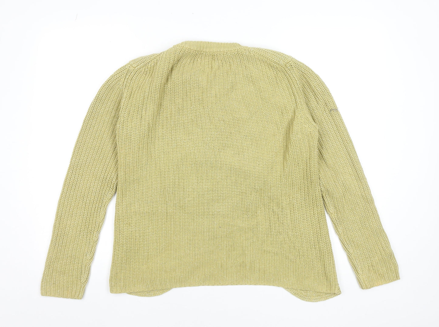 ALEXA Women’s Beige Chunky Knit Cotton Pullover Jumper Size M