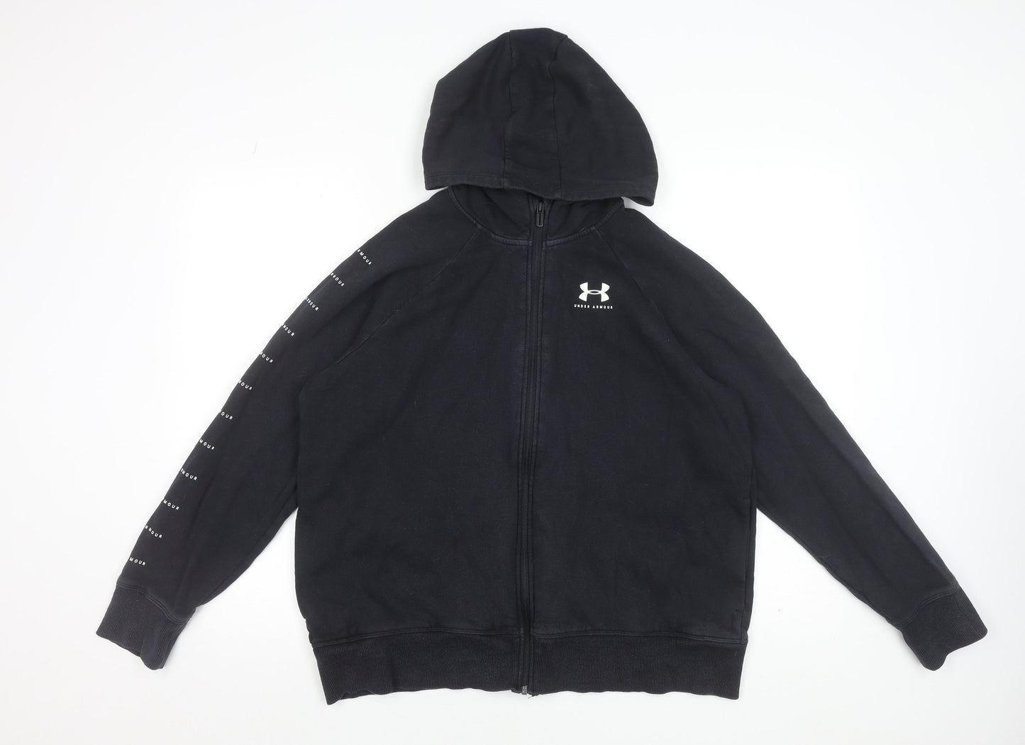 Under Armour Men's Black Full Zip Hoodie Size L Sports Fleece