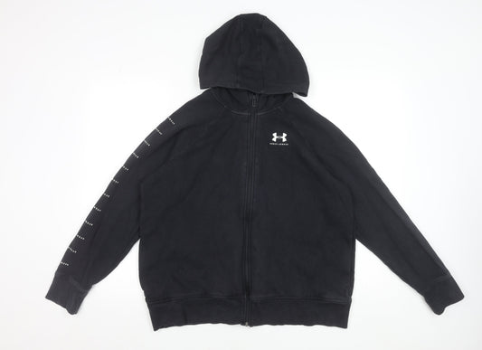 Under Armour Men's Black Full Zip Hoodie Size L Sports Fleece