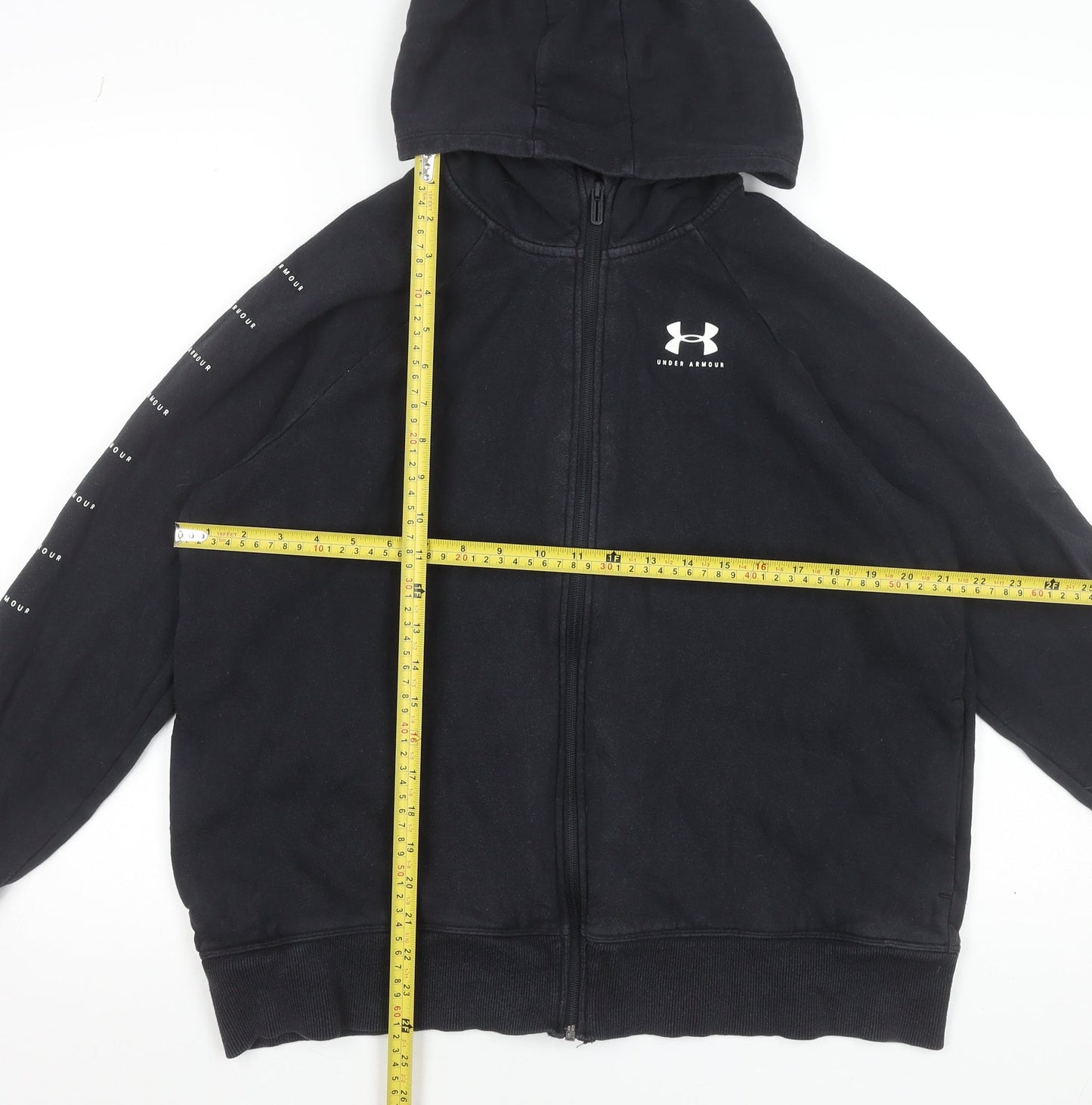 Under Armour Men's Black Full Zip Hoodie Size L Sports Fleece