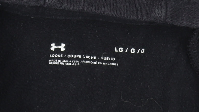 Under Armour Men's Black Full Zip Hoodie Size L Sports Fleece