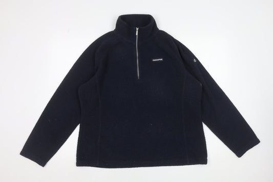 Craghoppers Womens Navy Fleece Pullover Sweatshirt UK 20 1/2 Zip