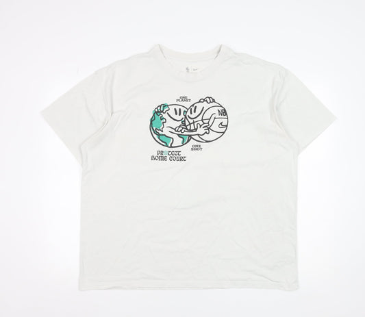 Nike Men’s White NBA Protect Home Court Graphic T-Shirt Size L