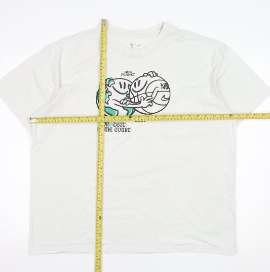 Nike Men’s White NBA Protect Home Court Graphic T-Shirt Size L
