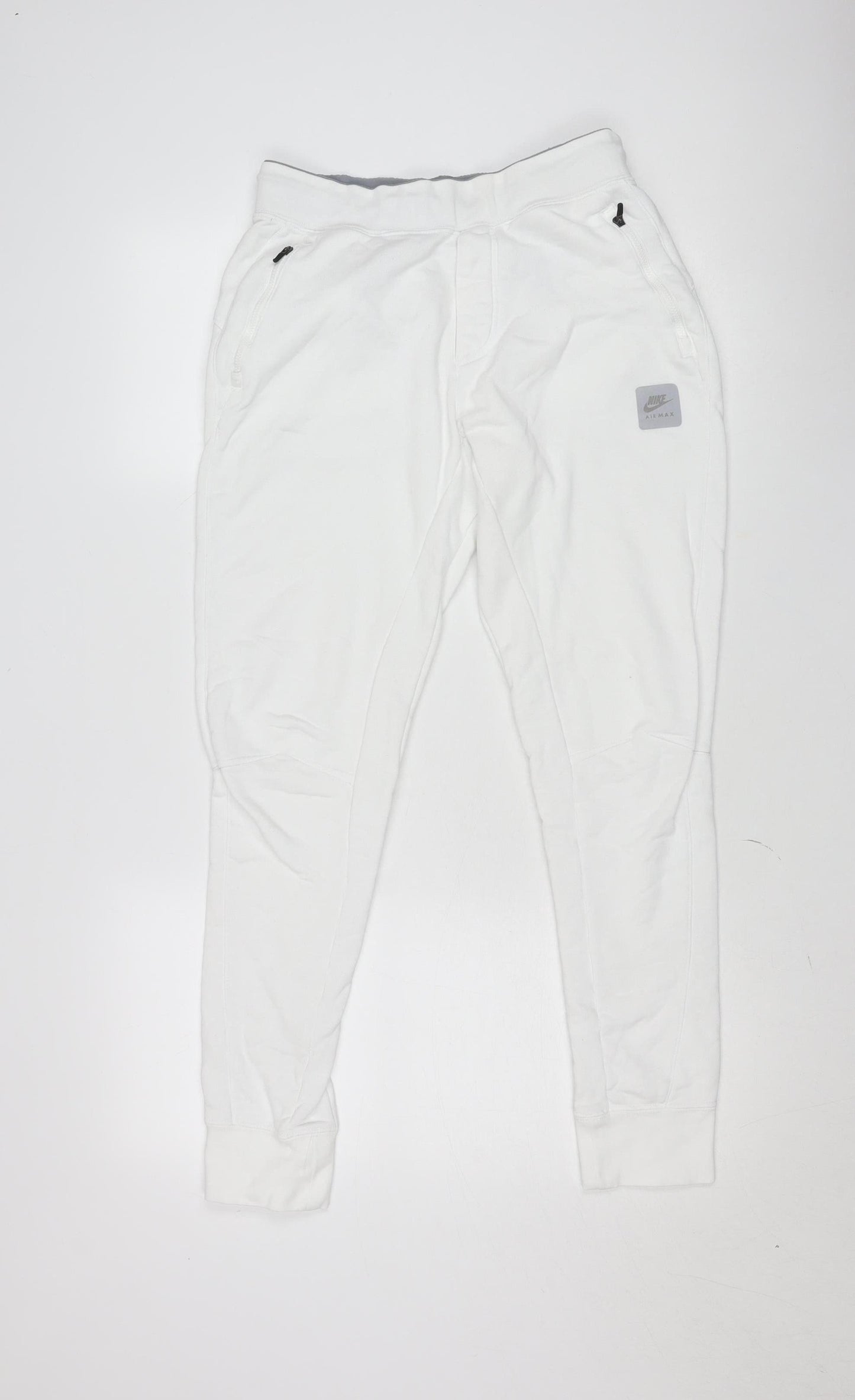 Nike Men's White Jogger Sweatpants Small Cotton Blend Activewear