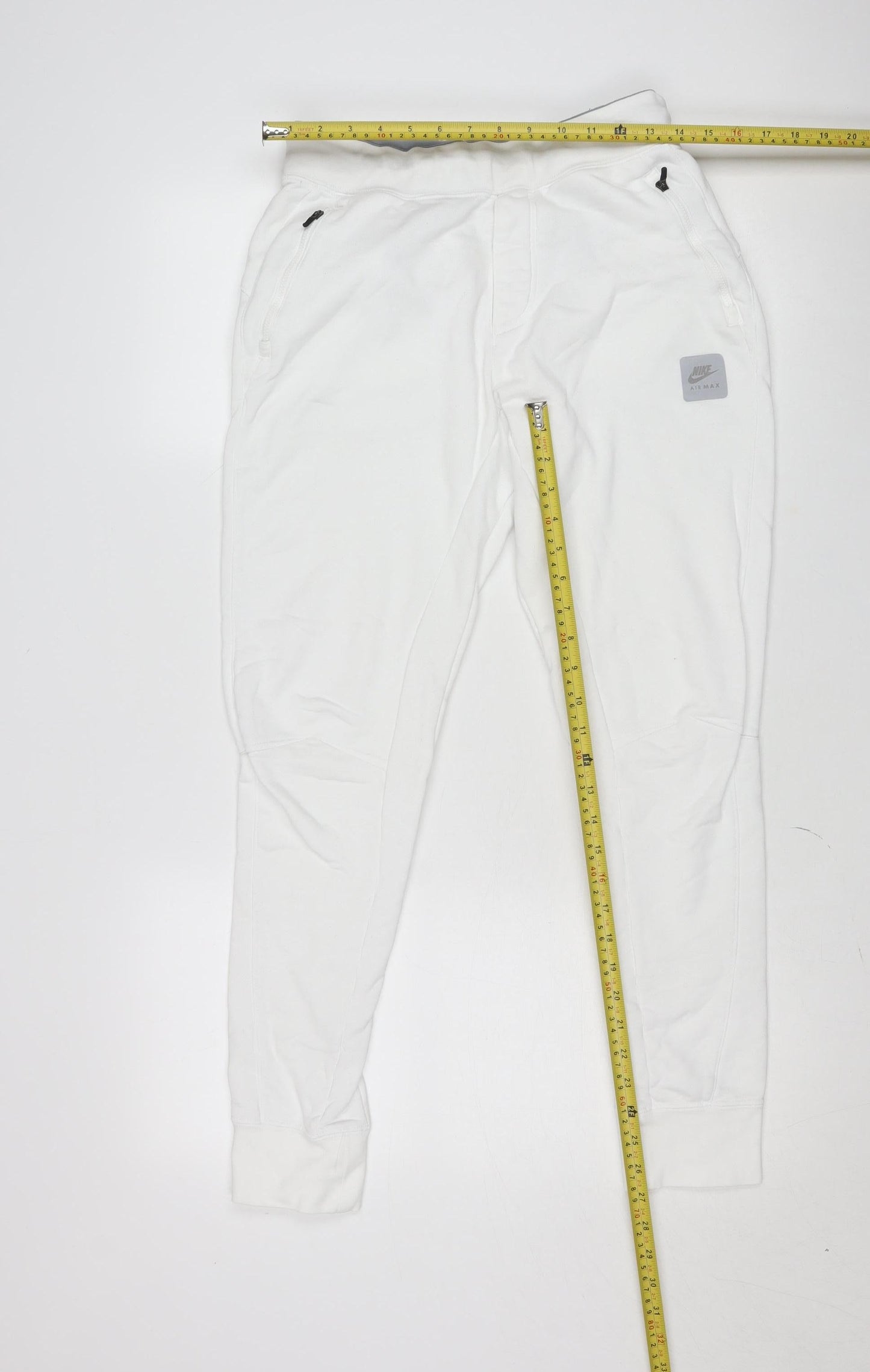 Nike Men's White Jogger Sweatpants Small Cotton Blend Activewear