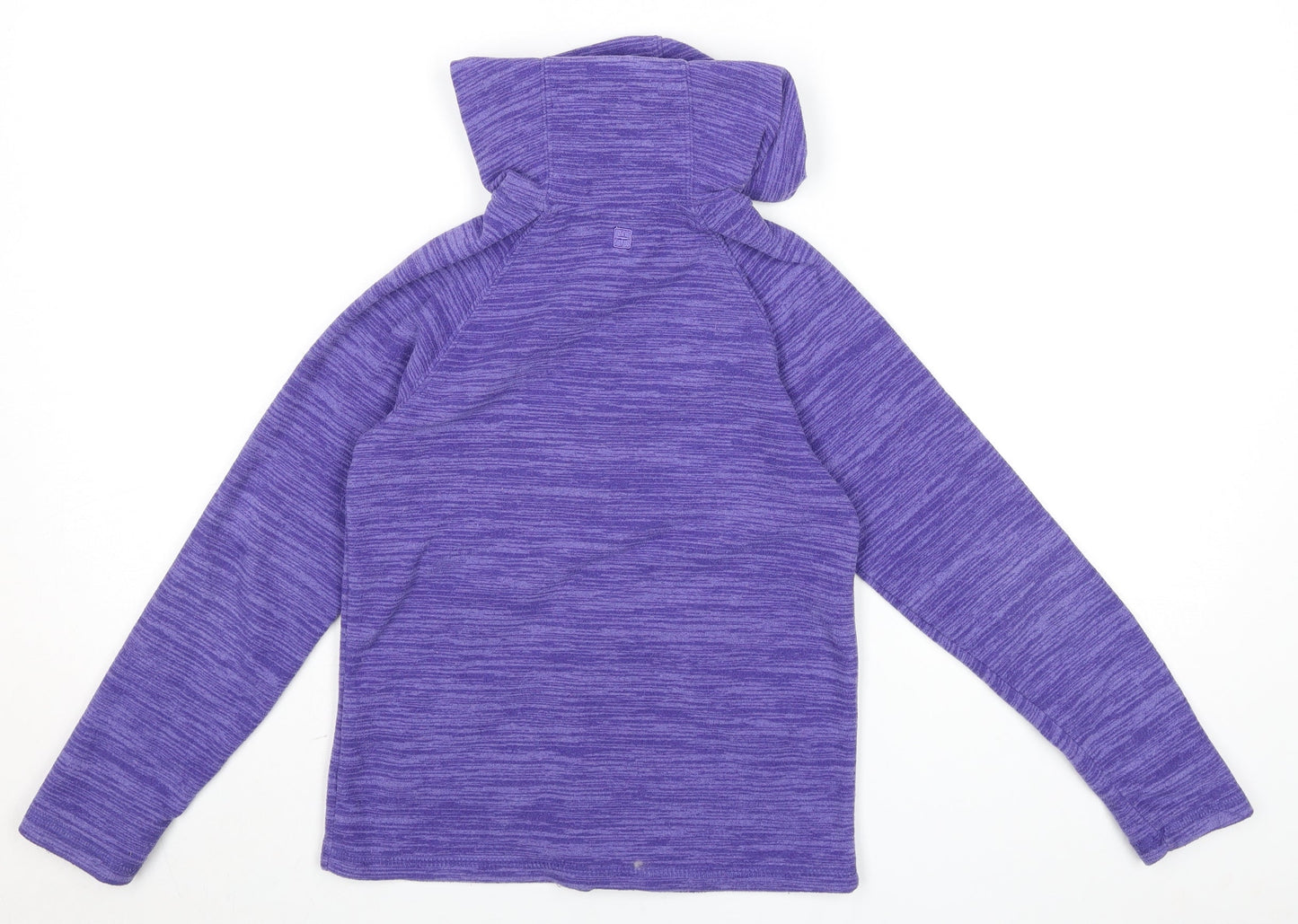 Mountain Warehouse Girls Purple Hooded Zip Fleece Jacket 9-10 Years