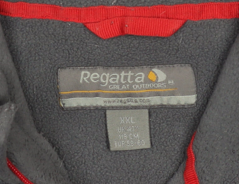 Regatta Mens Grey 2XL Fleece 1/4 Zip Pullover Sweatshirt