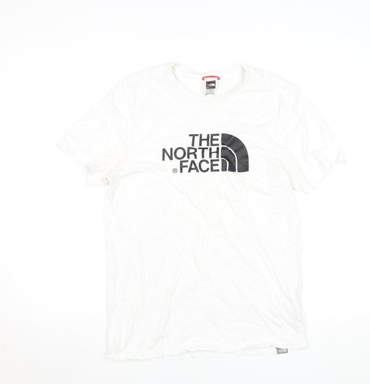 The North Face Men's White Small Logo Graphic Cotton T-Shirt