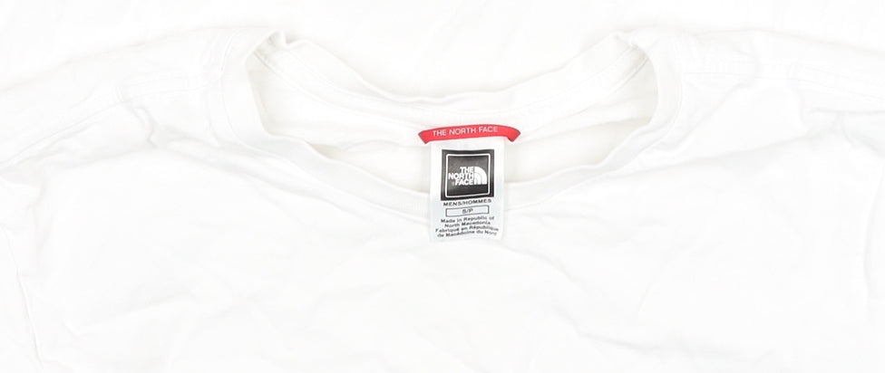 The North Face Men's White Small Logo Graphic Cotton T-Shirt