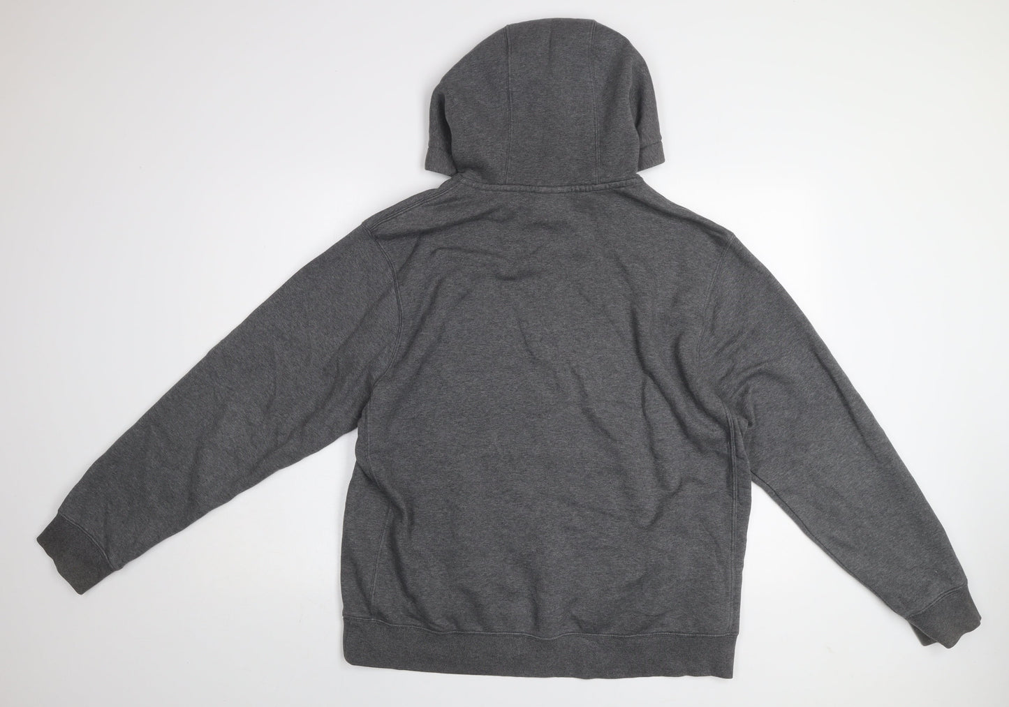 Nike Men's Grey Pullover Hoodie L Regular Fit Fleece Sportswear