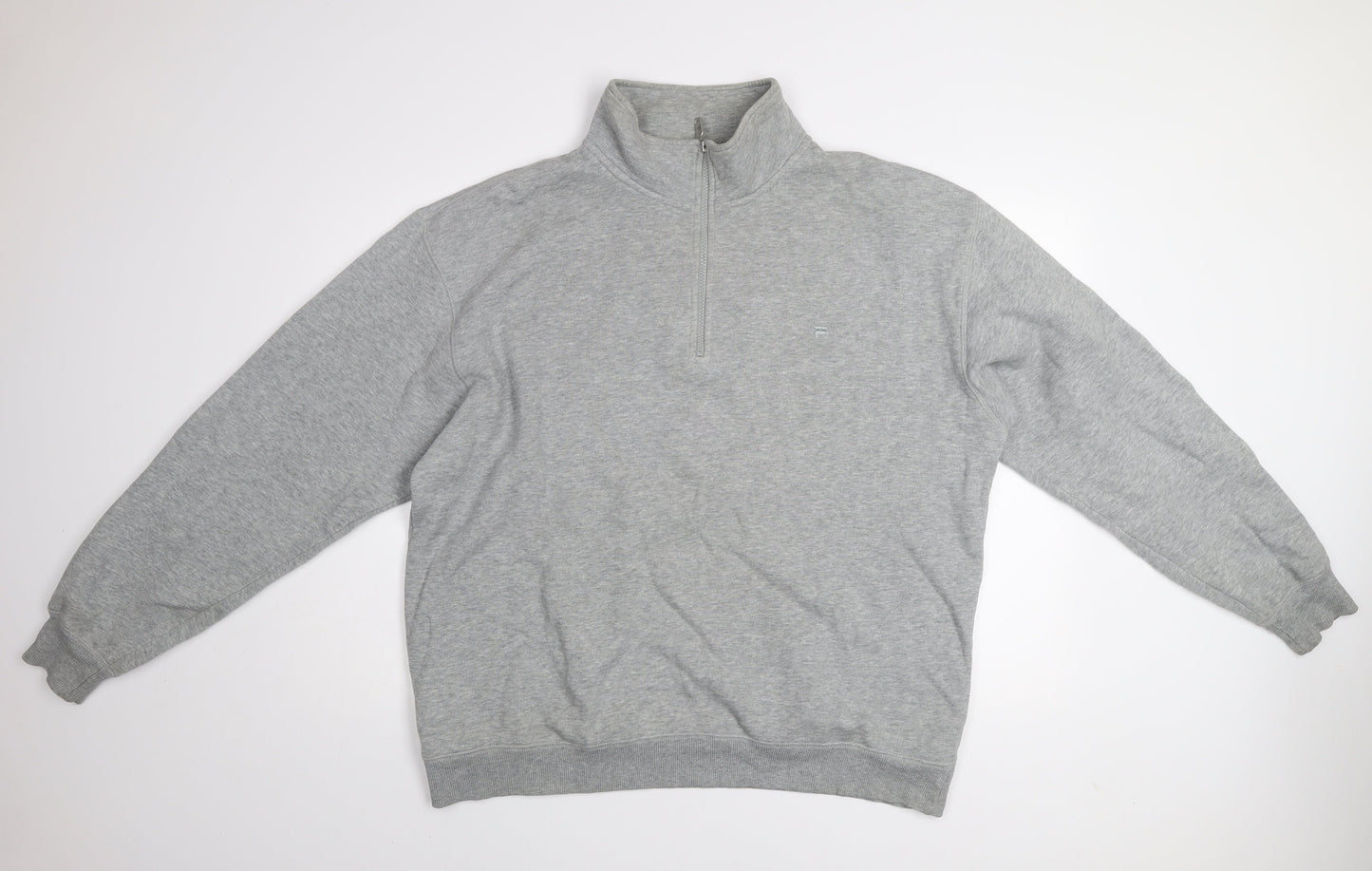Fila Men's Grey XL 1/4 Zip High Neck Sweatshirt
