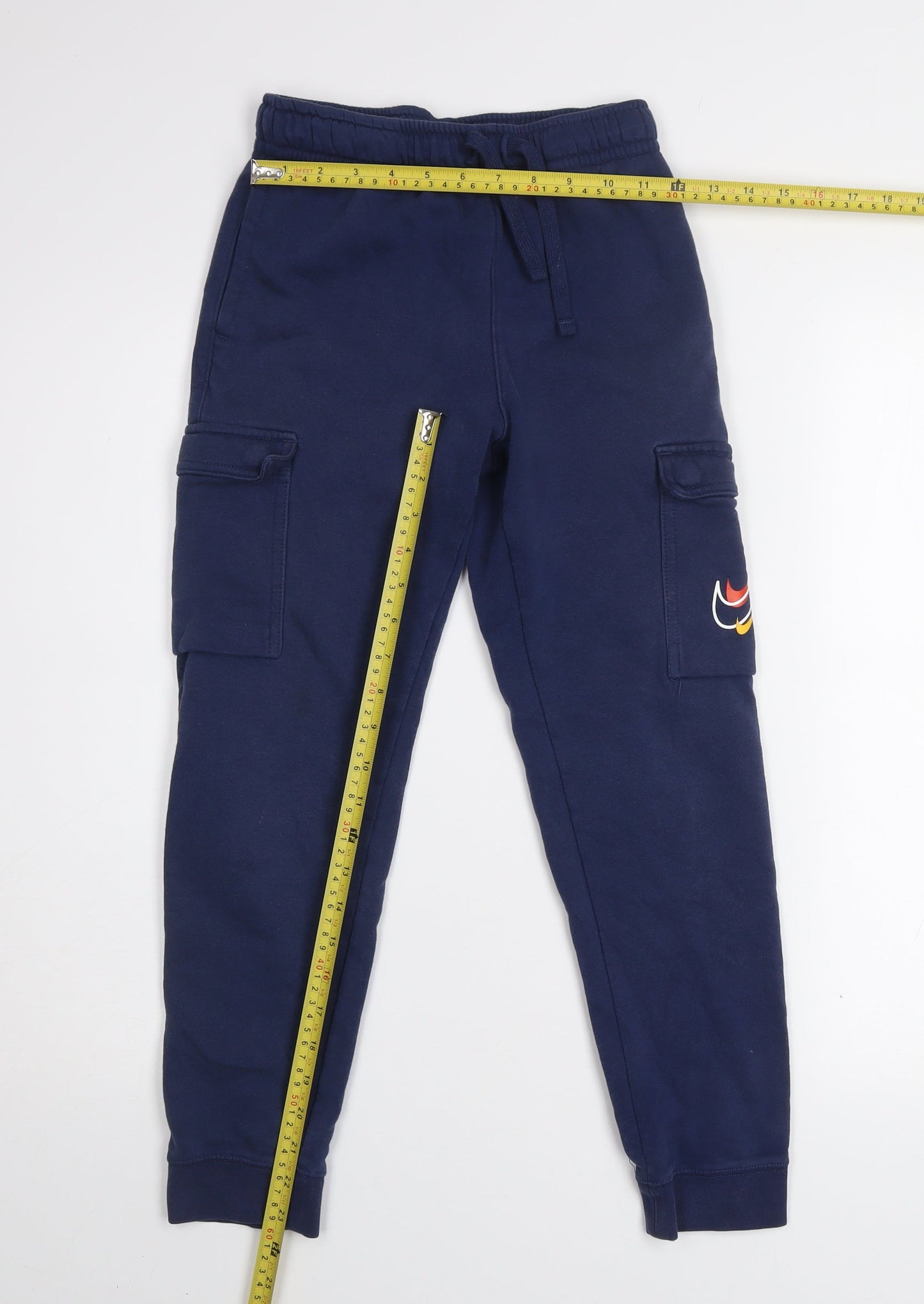 Nike Boys Blue Jogger Activewear Trousers M 10-11 Years Cotton Blend