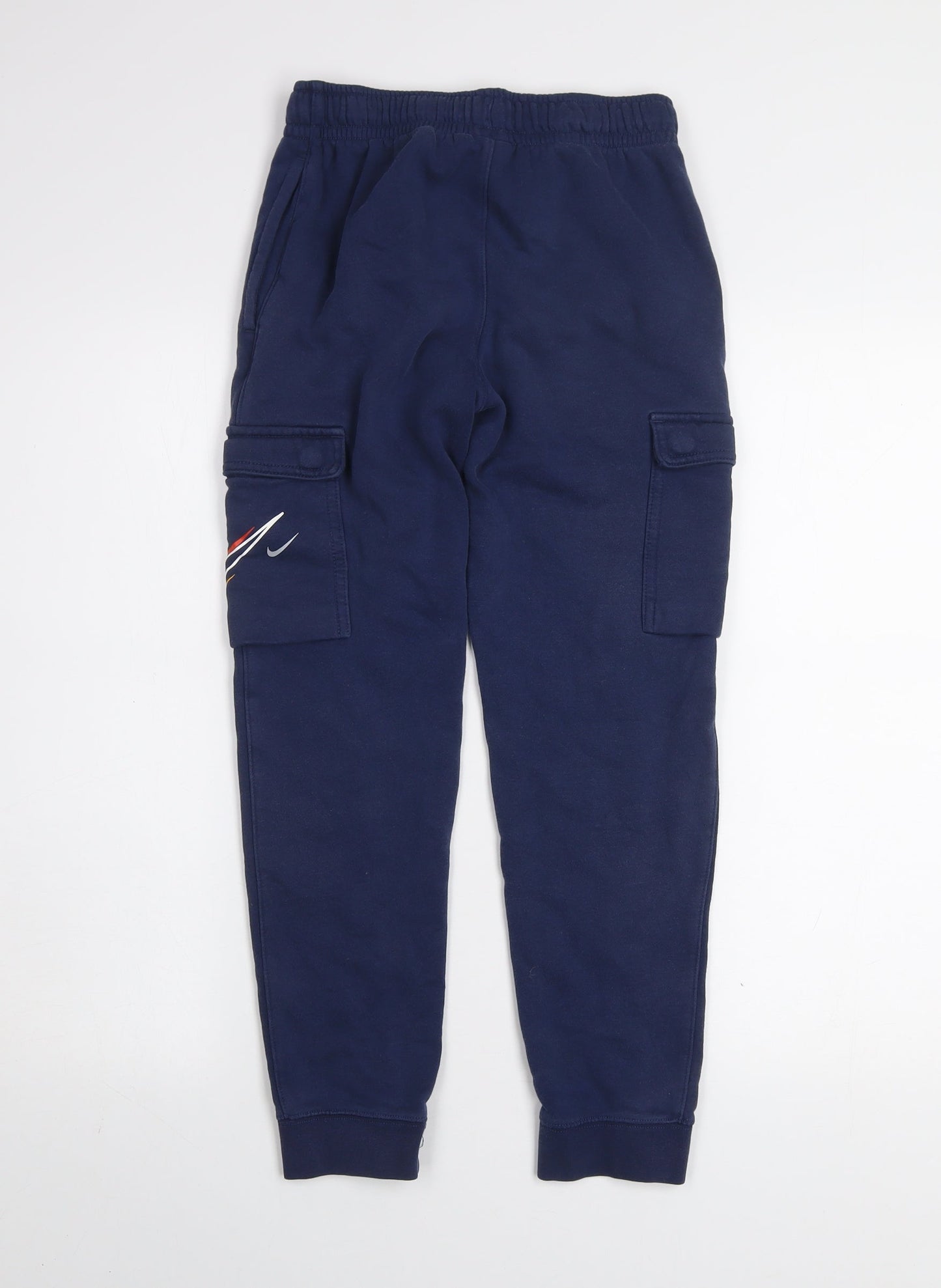 Nike Boys Blue Jogger Activewear Trousers M 10-11 Years Cotton Blend