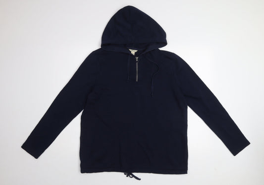 G.H. Bass & Co. Men's Blue Pullover Hoodie Size L Cotton Blend