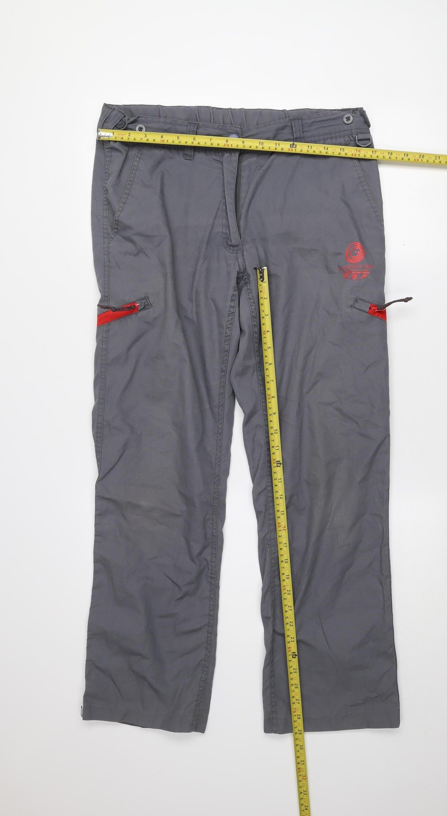 Trespass Mens Grey Cargo Trousers M Regular Fit Lightweight Outdoor