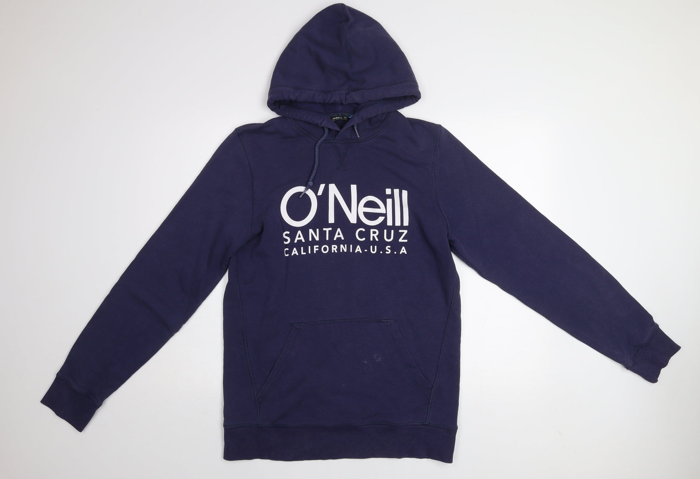 O'Neill Men's Blue Pullover Hoodie M Santa Cruz Logo Cotton Blend