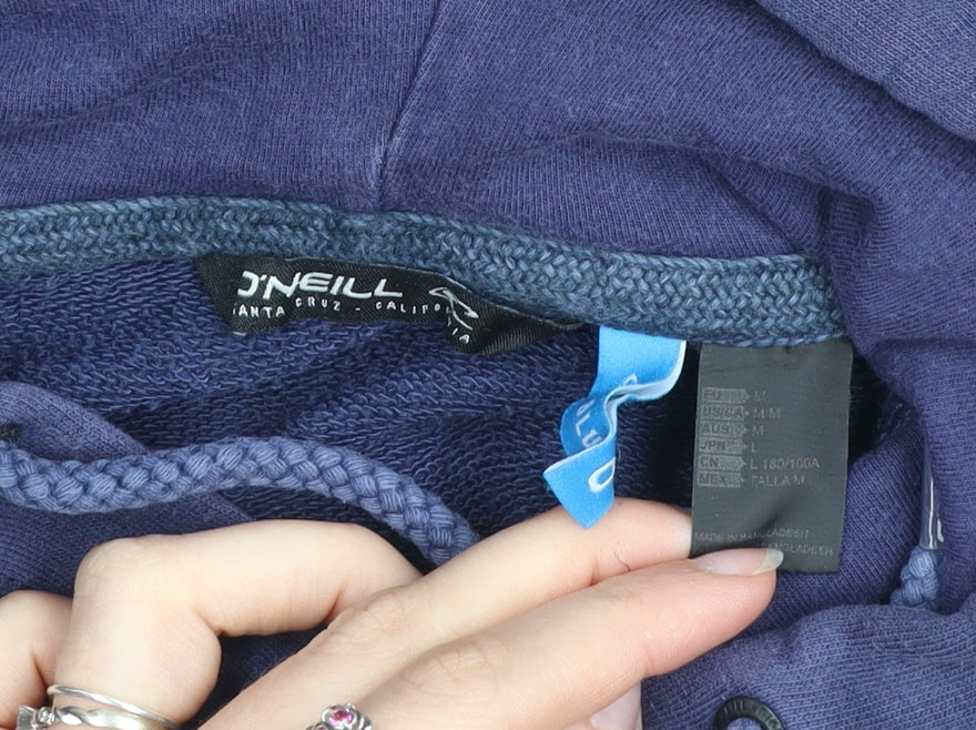 O'Neill Men's Blue Pullover Hoodie M Santa Cruz Logo Cotton Blend