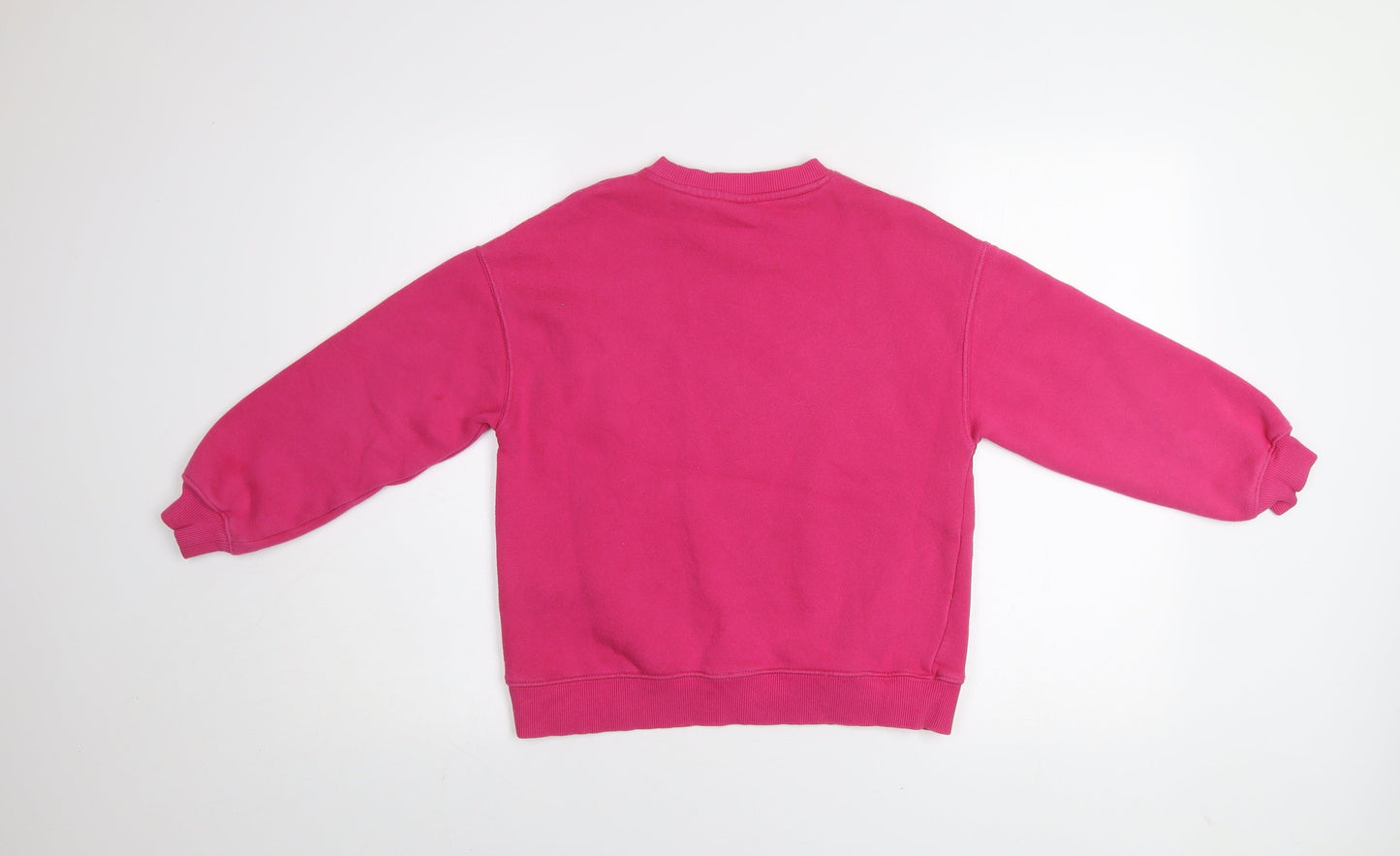 Zara Girls Pink Barbie Sweatshirt 9-10 Years Rhinestone Crew Neck Pullover
