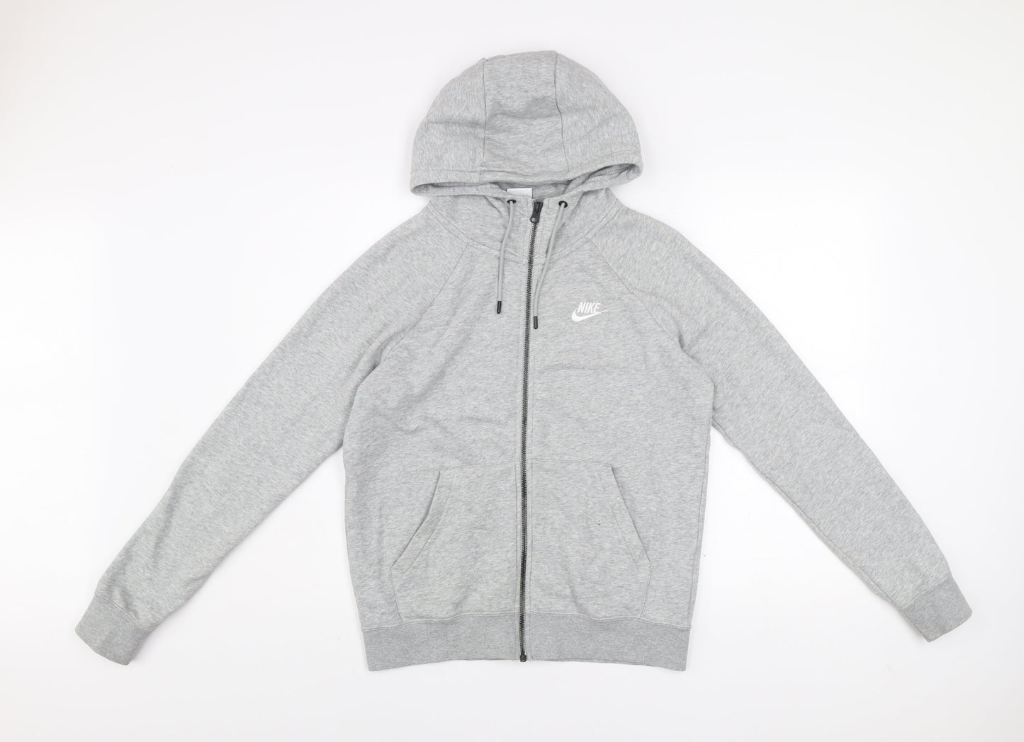 Nike Men's Grey Full Zip Hoodie Size S Lightweight Fleece