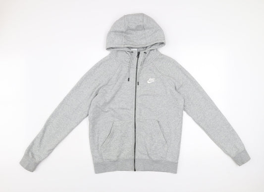 Nike Men's Grey Full Zip Hoodie Size S Lightweight Fleece