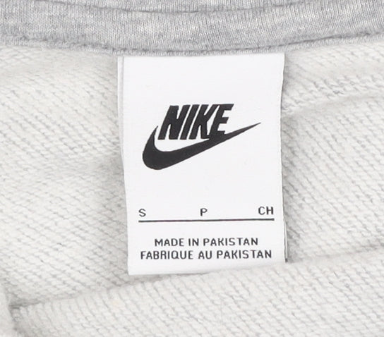 Nike Men's Grey Full Zip Hoodie Size S Lightweight Fleece