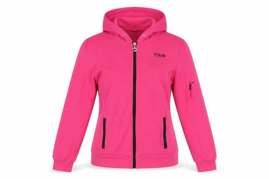Womens UK M Regular FILA Pink Full Zip Hoodie