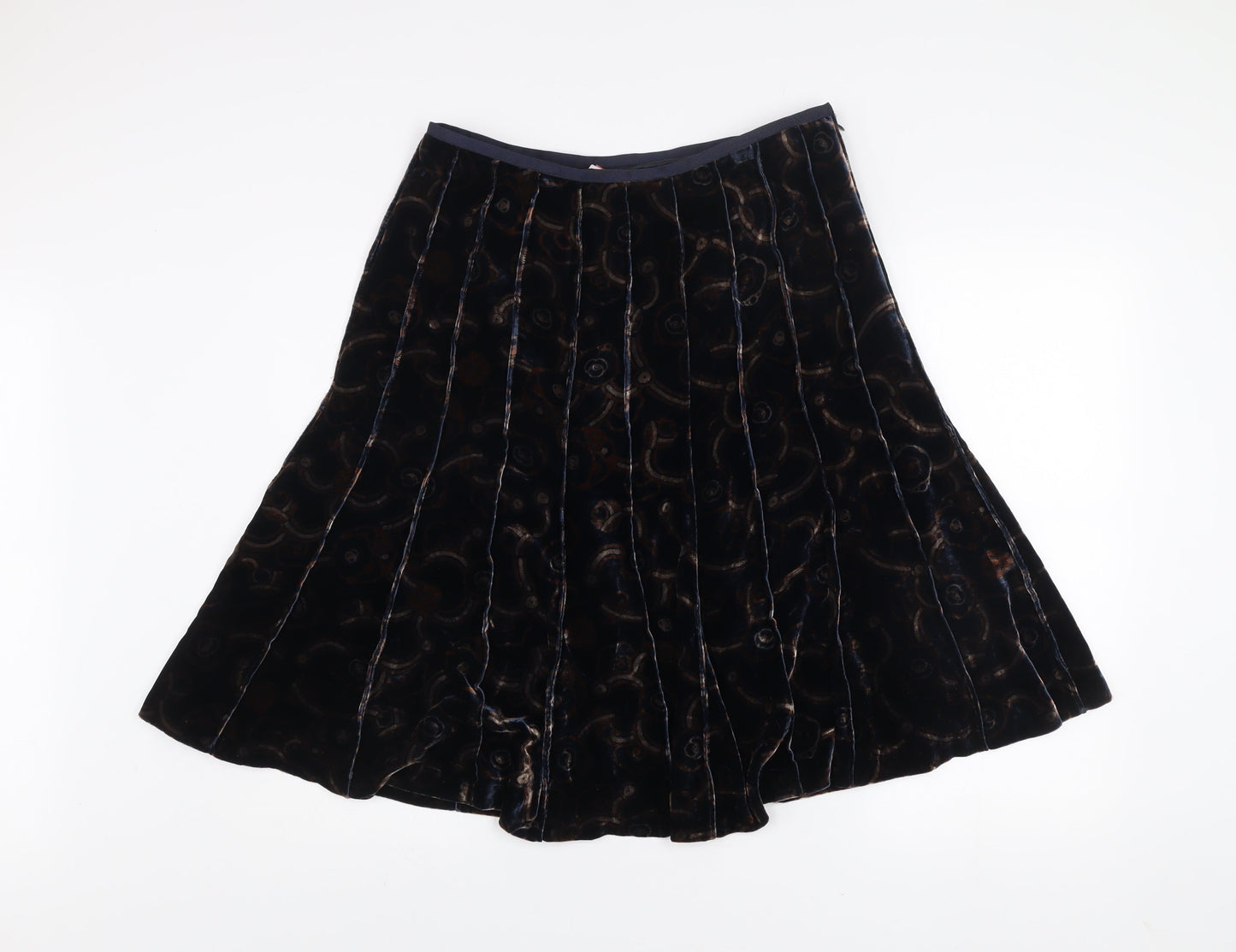 Anne Klein Womens Brown Velvet A-Line Midi Skirt Size 8