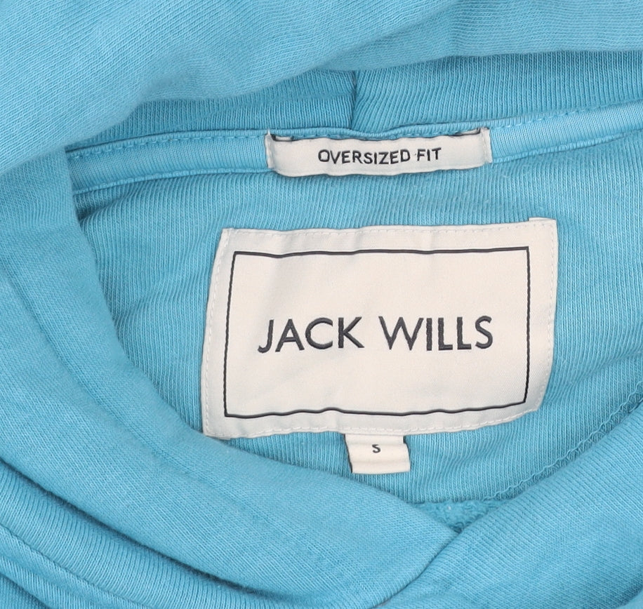 Jack Wills Men's Blue Pullover Hoodie Size S Oversized Fit