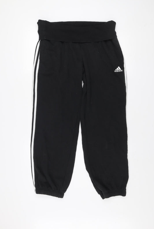 Adidas Women's Black Jogger Trousers Size 16-18 Elastic Waist Activewear