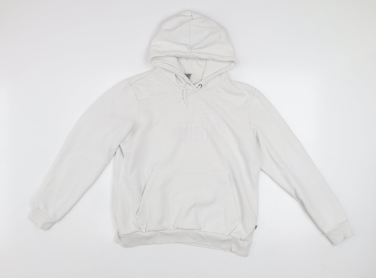Womens UK XL Regular PUMA White Pullover Hoodie